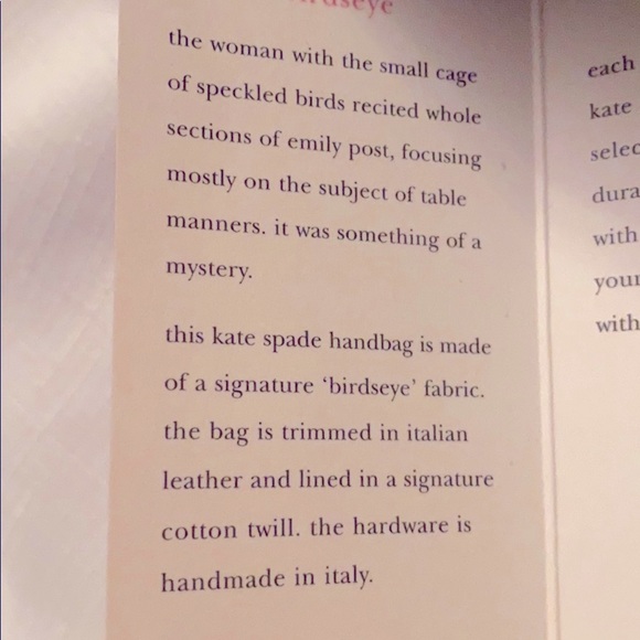 RARE KATE SPADE VINTAGE SIGNATURE BIRDSEYE FABRIC SHOULDER BAG COLLECTORS ITEM - Picture 6 of 13